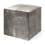 69055 - Zahavi I 20" Grey-toned hair-on-hide ottoman