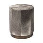 69056 - Zahavi I 23"H grey-toned hair-on-hide ottoman