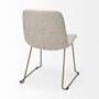 68316 - Sawyer I Beige Fabric Seat Gold Metal Frame Dining Chair 