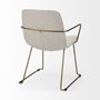 68315 - Sawyer II Beige Fabric Wrap Gold Metal Frame Dining Chair