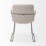 68315 - Sawyer II Beige Fabric Wrap Gold Metal Frame Dining Chair