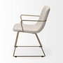 68315 - Sawyer II Beige Fabric Wrap Gold Metal Frame Dining Chair