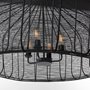 67308 - Camila (40"x31") Black Metal Mesh-Style Four Bulb Chandelier 