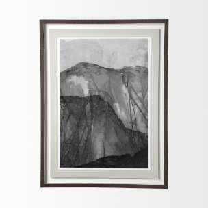 Rising Ridge I by Mercana Studio a Hand Embellished Textured Framed Art Print Matted under Glass