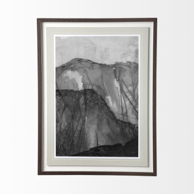 12809 - Rising Ridge I by Mercana Studio a Hand Embellished Textured Framed Art Print Matted under Glass