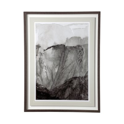 12810 - Rising Ridge II by Mercana Studio a Hand Embellished Textured Framed Art Print Matted under Glass