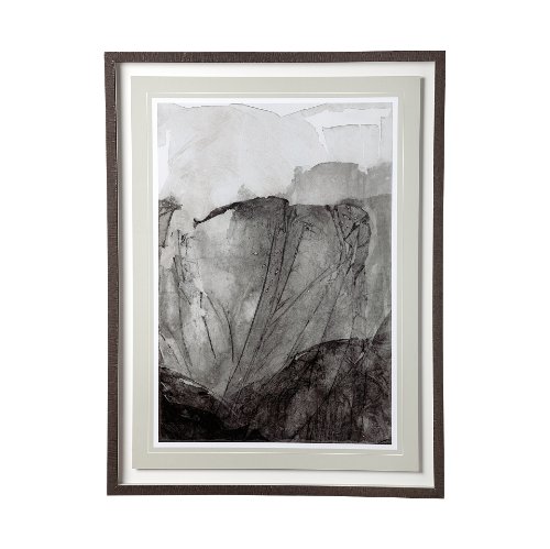 12810 - Rising Ridge II by Mercana Studio a Hand Embellished Textured Framed Art Print Matted under Glass