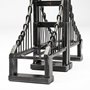 57157 - Suspension Set of 2 19L x 4W Brown Wrought Iron Suspension Bridge Bookends