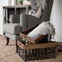 57851 - Chartrand Set of 2 Wood And Metal Open Crate Style Baskets