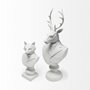 57901 - Mozart 22.5H White Painted Resin Deer In A Suit Bust