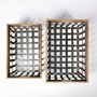 57851 - Chartrand Set of 2 Wood And Metal Open Crate Style Baskets
