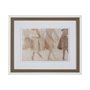 13319 - Posture by Mercana Studio a Hand Embellished Textured Framed Art Print Matted under Glass