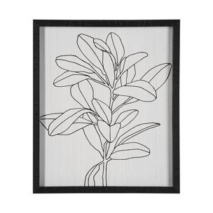 Olive Branch Countour II by Emma Scarvey Hand Embellished Framed Art Print Matted under Glass