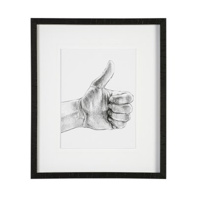 13332 - Hand Signs I by Jennifer Paxton Parker a Framed Art Print Matted under Glass