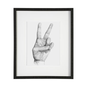Hand Signs II by Jennifer Paxton Parker a Framed Art Print Matted under Glass