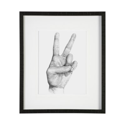 13333 - Hand Signs II by Jennifer Paxton Parker a Framed Art Print Matted under Glass