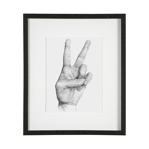 13333 - Hand Signs II by Jennifer Paxton Parker a Framed Art Print Matted under Glass