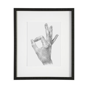 Hand Signs III by Jennifer Paxton Parker a Framed Art Print Matted under Glass