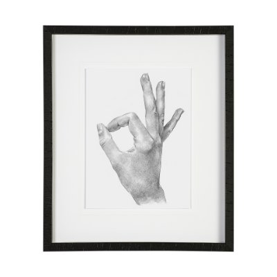 13334 - Hand Signs III by Jennifer Paxton Parker a Framed Art Print Matted under Glass