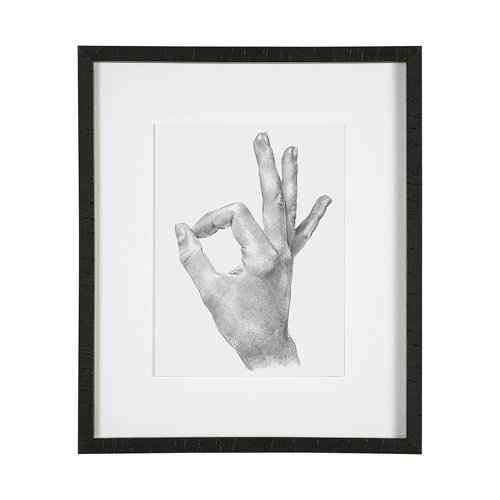 13334 - Hand Signs III by Jennifer Paxton Parker a Framed Art Print Matted under Glass