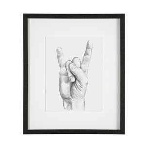 Hand Signs IV by Jennifer Paxton Parker a Framed Art Print Matted under Glass