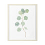 13368 - Soft Eucalyptus Branch IV by Emma Scarvey Hand Embellished Framed Art Print Matted under Glass