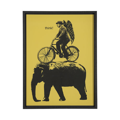 13383 - Think! by Urban Octopus a Framed Art Print Matted under Glass