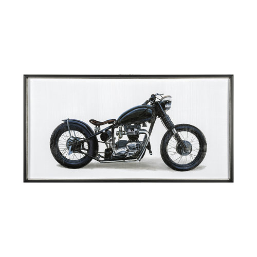 13414 - Lets Roll White I by James Wiens a Hand Embellished Textured Framed Art Print Matted under Glass