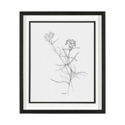 13450 - Arrangement II by Hiraki a Framed Art Print Matted under Glass