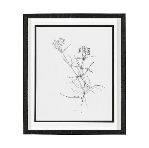 13450 - Arrangement II by Hiraki a Framed Art Print Matted under Glass