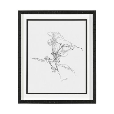 13451 - Arrangement III by Hiraki a Framed Art Print Matted under Glass