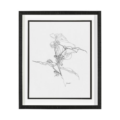 13451 - Arrangement III by Hiraki a Framed Art Print Matted under Glass