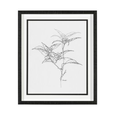 13452 - Arrangement IV by Hiraki a Framed Art Print Matted under Glass