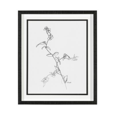 13453 - Arrangement V by Hiraki a Framed Art Print Matted under Glass