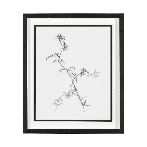 13453 - Arrangement V by Hiraki a Framed Art Print Matted under Glass