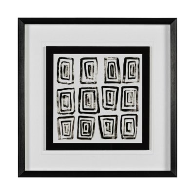 13458 - Mixed Signals IV by June Erica Vess a Hand Embellished Textured Framed Art Print Matted under Glass