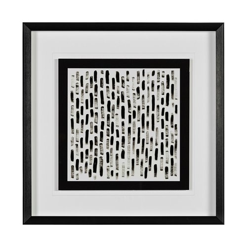13463 - Mixed Signals IX by June Erica Vess a Hand Embellished Textured Framed Art Print Matted under Glass