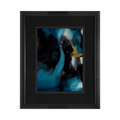 13469 - Ocean Currents II by Mercana Studio a Hand Embellished Textured Framed Art Print Matted under Glass