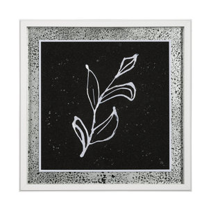 Flora I by Mercana Studio a Hand Embellished Textured Framed Art Print Matted under Glass