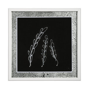 Flora IV by Mercana Studio a Hand Embellished Textured Framed Art Print Matted under Glass