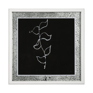Flora VI by Mercana Studio a Hand Embellished Textured Framed Art Print Matted under Glass