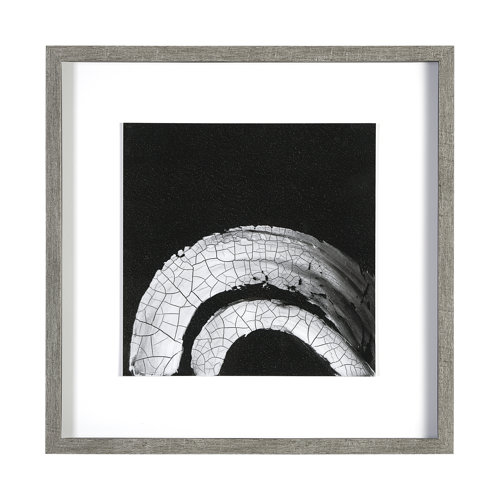 13478 - Ying (Black) by Mercana Studio a Hand Embellished Textured Framed Art Print Matted under Glass