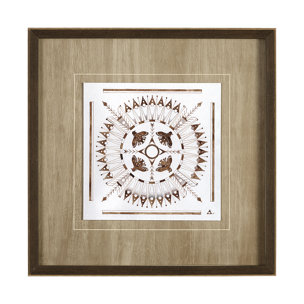 Sandpainting-Watercolor I by Mercana Studio Hand Embellished Framed Art Print Matted under Glass