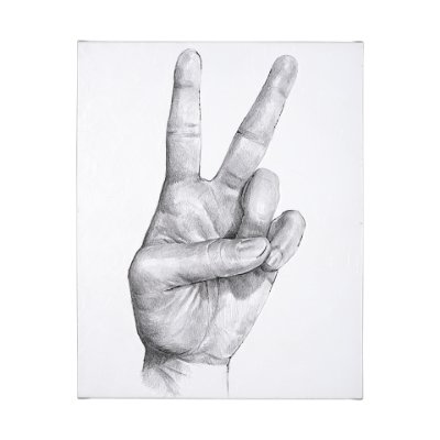 101754-L - Hand Signs II by Jennifer Paxton Parker a Hand Embellished Textured Canvas
