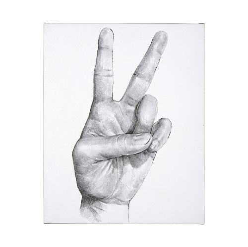 101754-L - Hand Signs II by Jennifer Paxton Parker a Hand Embellished Textured Canvas