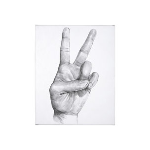 Hand Signs II by Jennifer Paxton Parker a Hand Embellished Textured Canvas