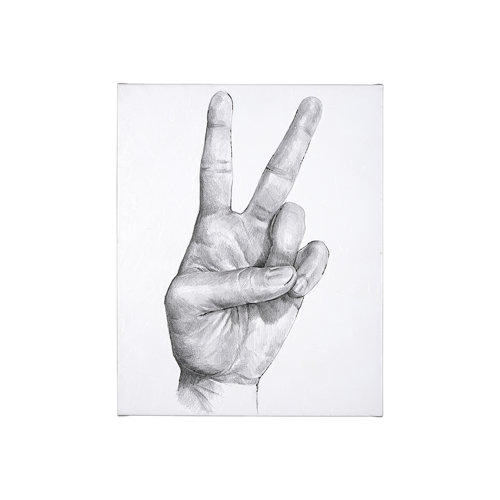 101754-S - Hand Signs II by Jennifer Paxton Parker a Hand Embellished Textured Canvas