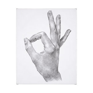 Hand Signs III by Jennifer Paxton Parker a Hand Embellished Textured Canvas