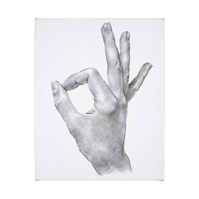 101755-L - Hand Signs III by Jennifer Paxton Parker a Hand Embellished Textured Canvas