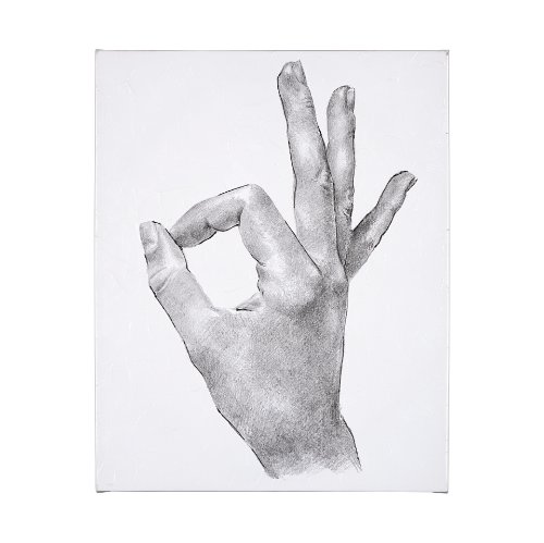 101755-L - Hand Signs III by Jennifer Paxton Parker a Hand Embellished Textured Canvas